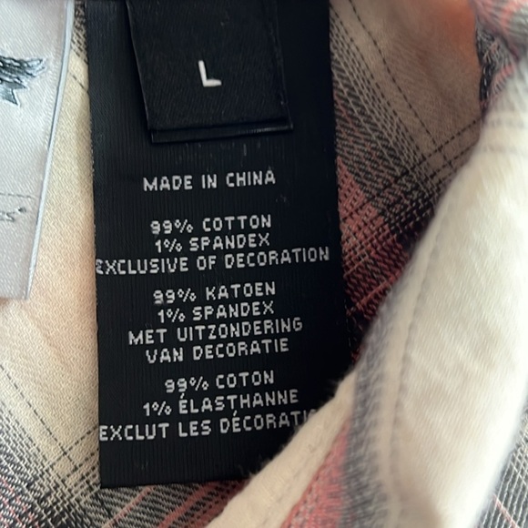 Harley Davidson Short Sleeve Pink Plaid Button Down Shirt - Picture 6 of 9